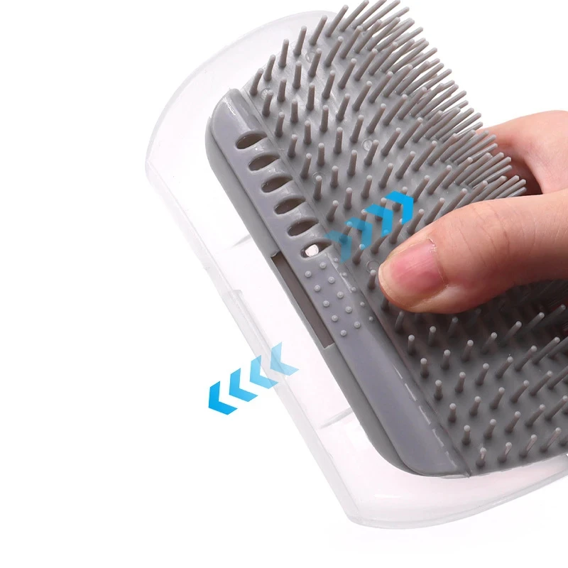 Cat Self Groomer Wall Corner Brush, Removable Hair Collection Design Pet Scratching Massager, Hair Removal Comb for Pet Cats view 4