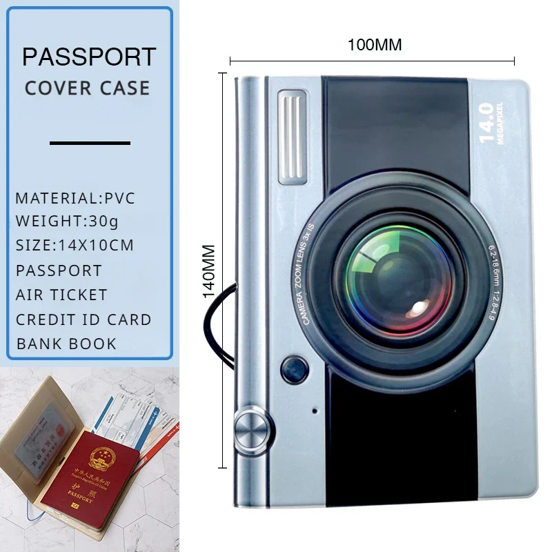 

1pc Camera Pattern Passport Holder for World Travel Wallet for Passport Cover Case Organizer Passport Protective Case Sleeve