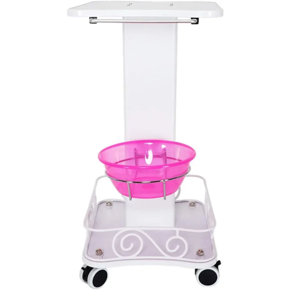 

Salon Rolling Tray Table, Beauty Trolley Cart with Wheels, Spa Stand Holder Cart Max Load 40kg