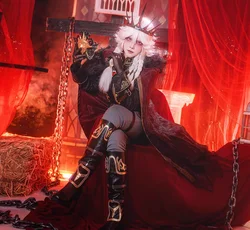 Identity V Night Watch Ithaqua Cosplay Costume Wig Visor Morningstar Limited S-Tier Uniform Top Pants Cloak Fur Collar Gloves