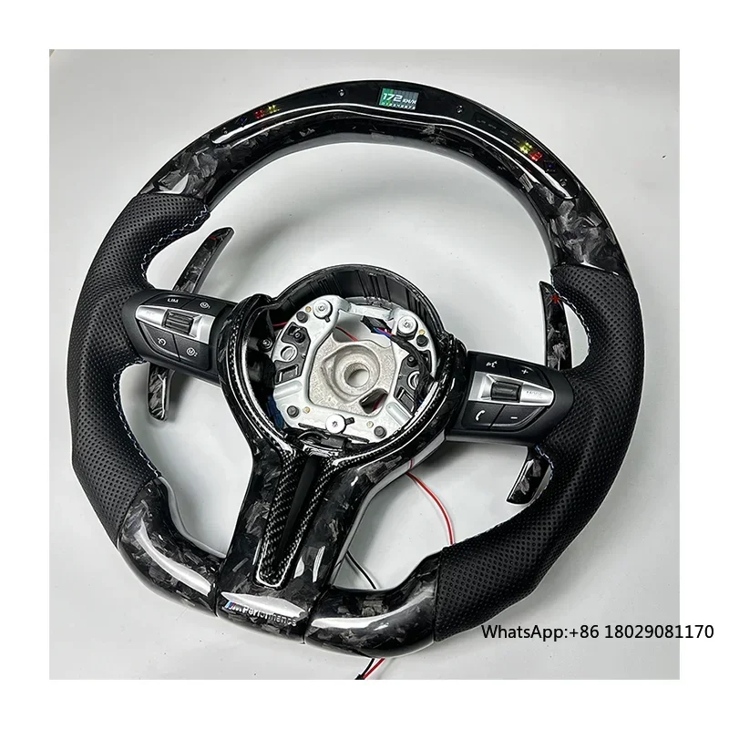 F10 F07 F11 F06 F12 F13 F01 F02 F03 5 6 7 Series carbon fibre LED steering wheel led for bmw f10/f30 steering wheel