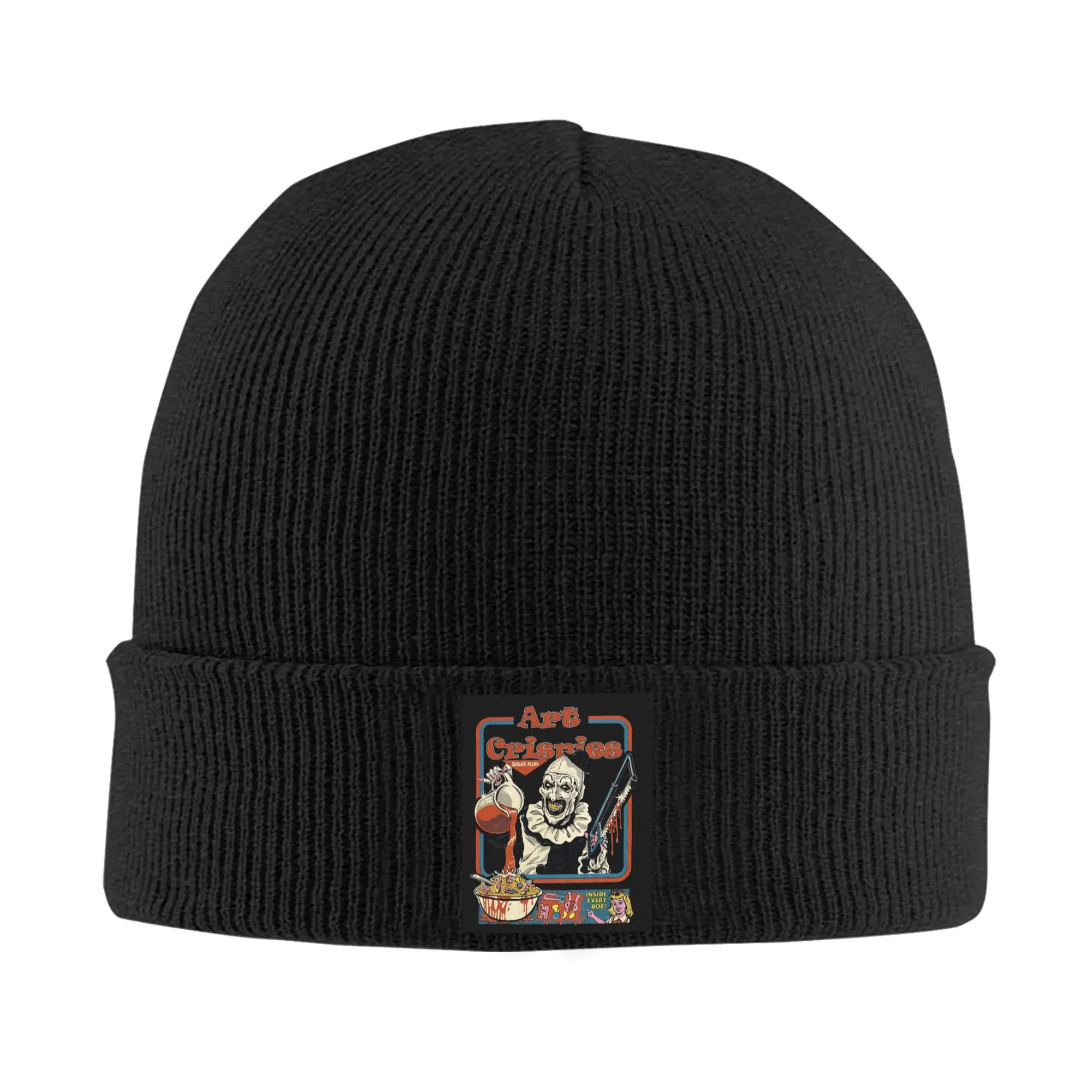 T-Terrifiers Art Crispies Christmas Skullies Beanies Caps Streetwear Winter Warm Women Men Knitted Hats Unisex Adult  Bonnet Hat