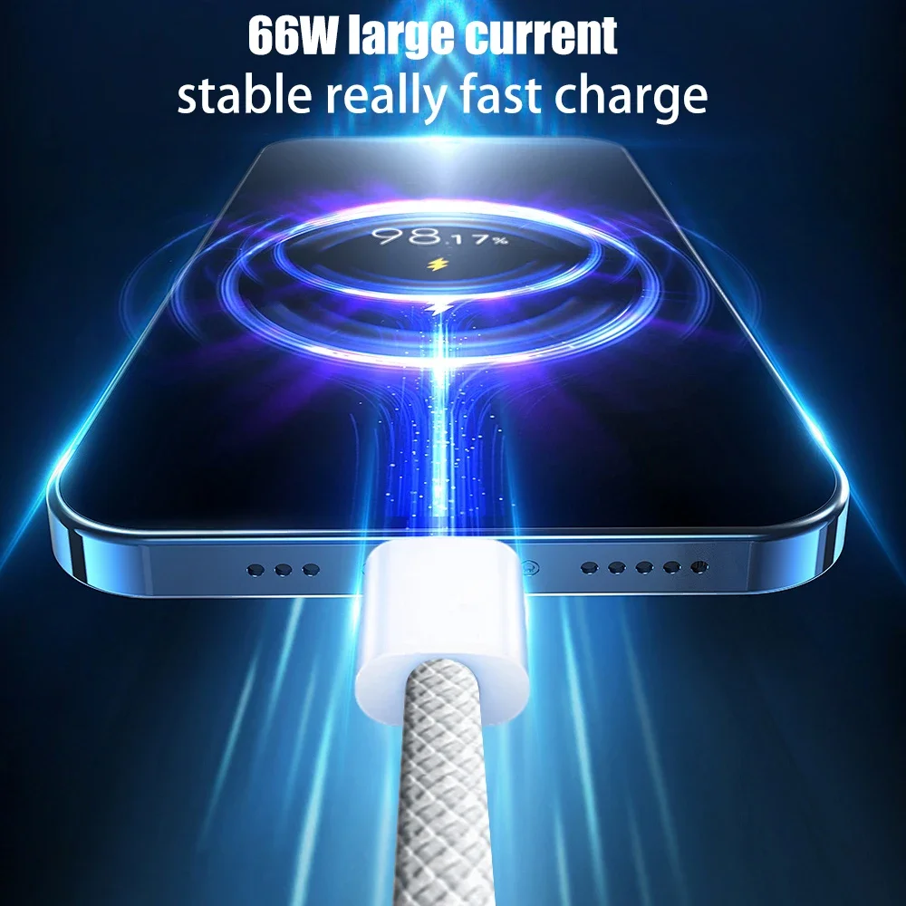 USB Type C to Type-C 66W Fast Charging Data Cord For iPhone 15 Plus 15 Pro Max USB-C Quick Charger Cable For iPhone15 image 3
