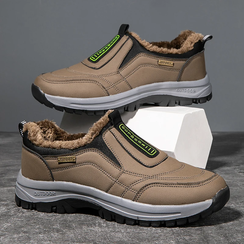 Winter Plus Samt-Sneaker für Herren, große Größen 49 50, rutschfeste Outdoor-Freizeitsportschuhe, bequeme, leichte Herren-Wanderschuhe – Detail 21