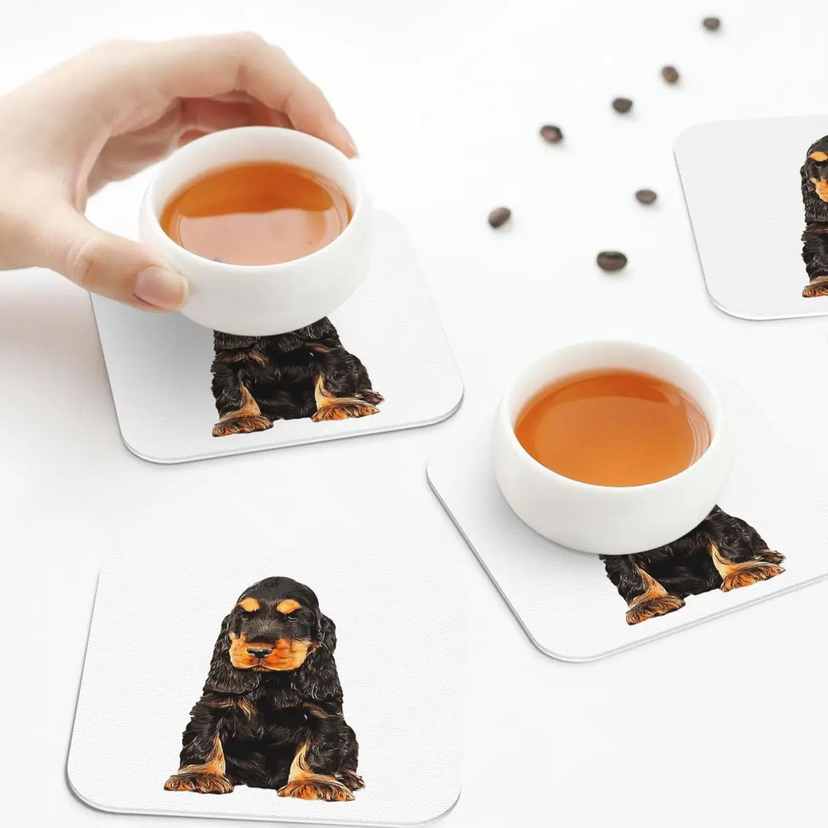 Cocker Spaniel - English Cocker Spaniel Cute Puppy Dog Coasters Kitchen  Insulation Cup Coffee Mats  Tableware Pads Set of 4