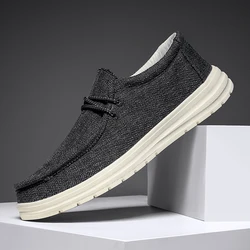 Zapatos informales para hombre, zapatillas de lona con suela de goma, calzado plano, transpirable y suave, novedad de primavera