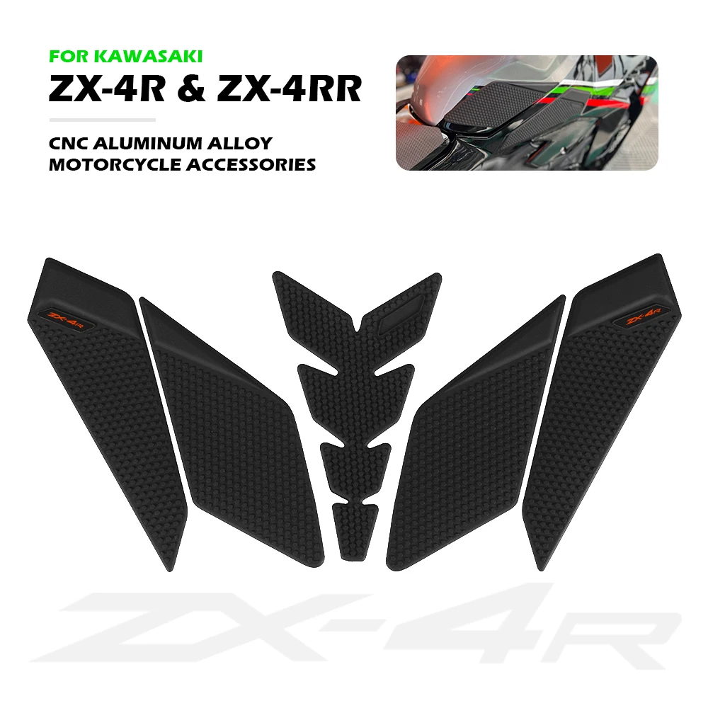 

For Kawasaki ZX-4R SE ZX-4RR 2022 2023 Tank Pad Protector Decal Motorcycle ZX4R ZX4RR Side Decals Protector Traction Pads Parts