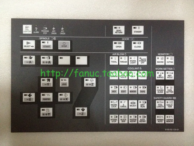 for Operation panel button film processing center VS40/VS50/VS60 lathe 9100-92-130-01