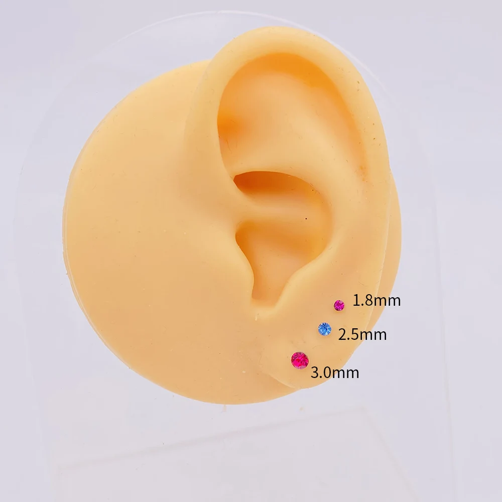 Nose Studs Stainless Steel Crystal Nose Ring Piercing Set For Women Gift With Box 24/40/60Pcs