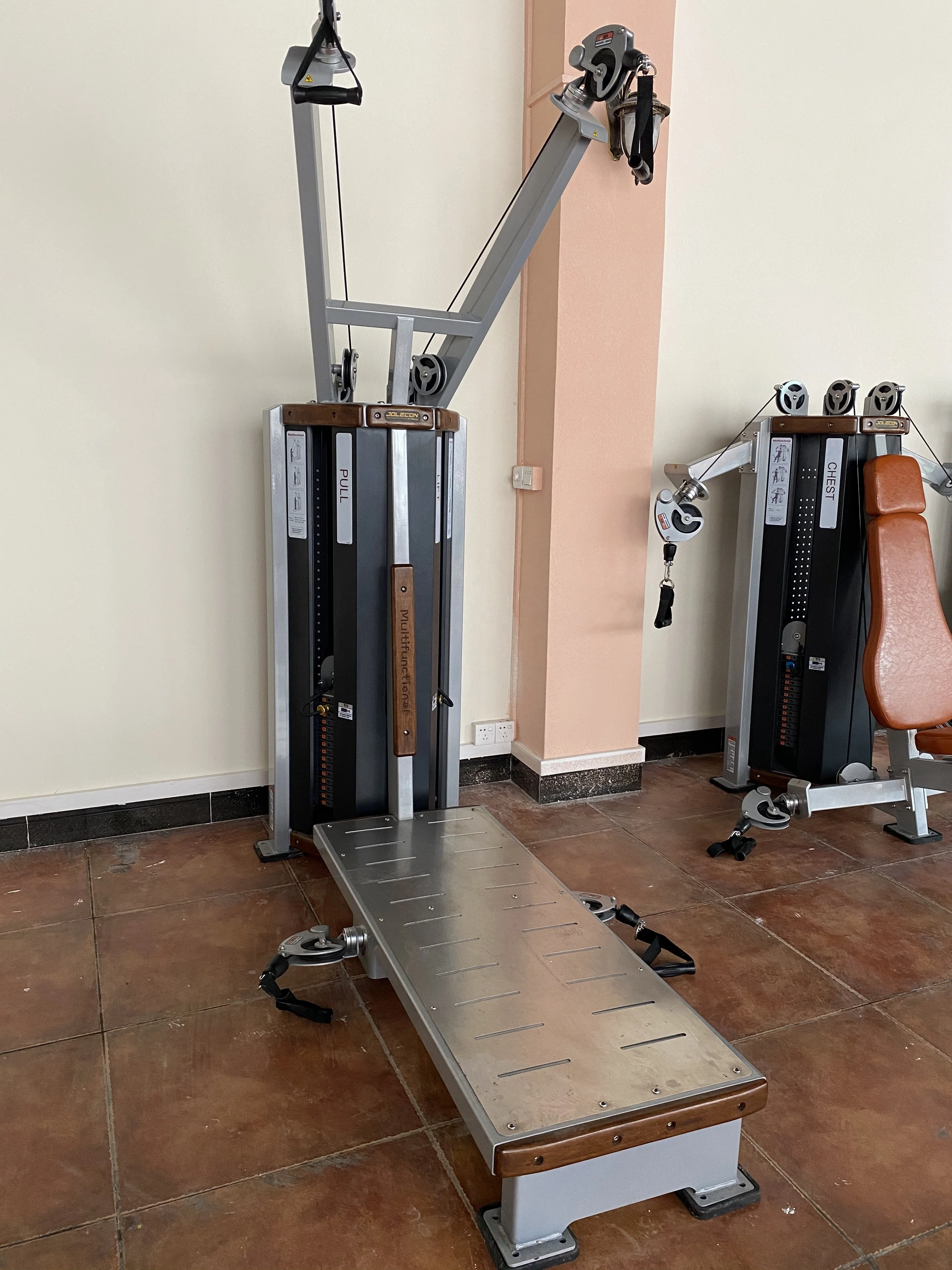 White Styles Lat Pulldown Lowrow Pulley Gym Equipment Multi Functional Machine