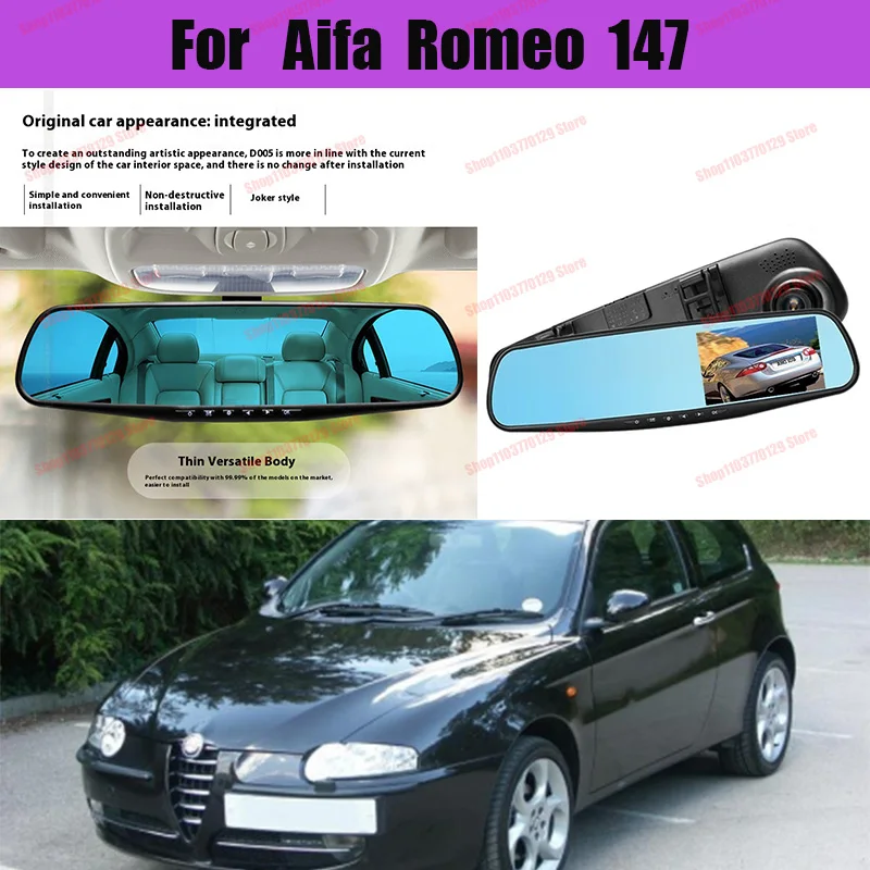 

For Aifa Romeo 147 High definition dual lens driving recorder with front and rear dual recording reverse images Car dvr