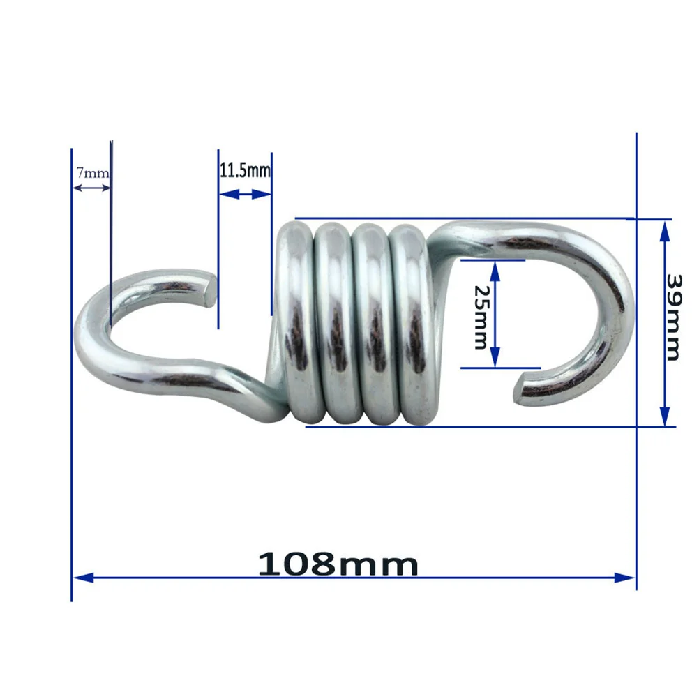 

2 pcs Spring For Hammock Chair Hanging 8Mm Heavy Duty Galvanized Steel Porch Swing Springs Industrial Strength Dual Swivel Hook