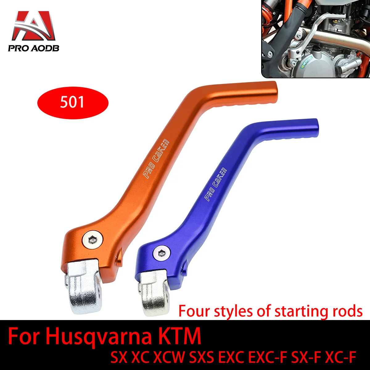 

Motorcycle Kick Start Starter Lever Pedal Four Styles Make One's Own Choice Universal For Husqvarn KTM Most Models Dirt Bike