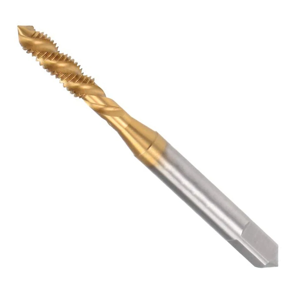 HUAZHICHUN 1PC 1/4-20-28，5/16-18-24，3/8-16-24， 7/16-14-20，1/2-13-20 M35 Titanium Plating Screw Tip Tap For Stainless steel