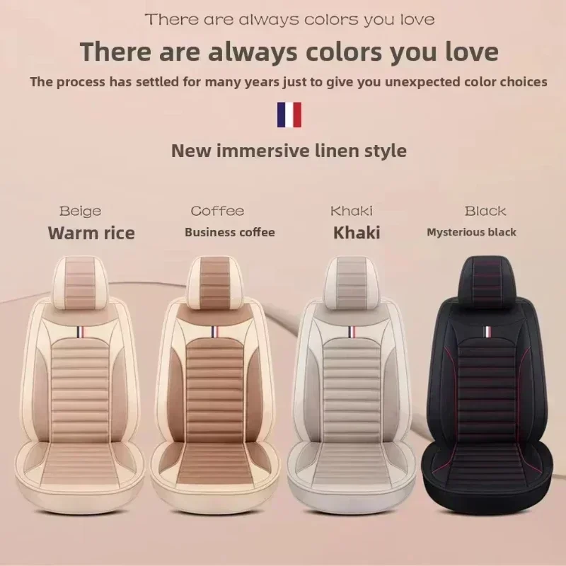 لجي إم سي كانيون غطاء مقعد السيارة كتان مقاوم للاهتراء قابل للتنفس وغير قابل للانزلاق مريح مجموعة كاملة من 5 مقاعد غطاء مقعد ملفوف بالكامل #6