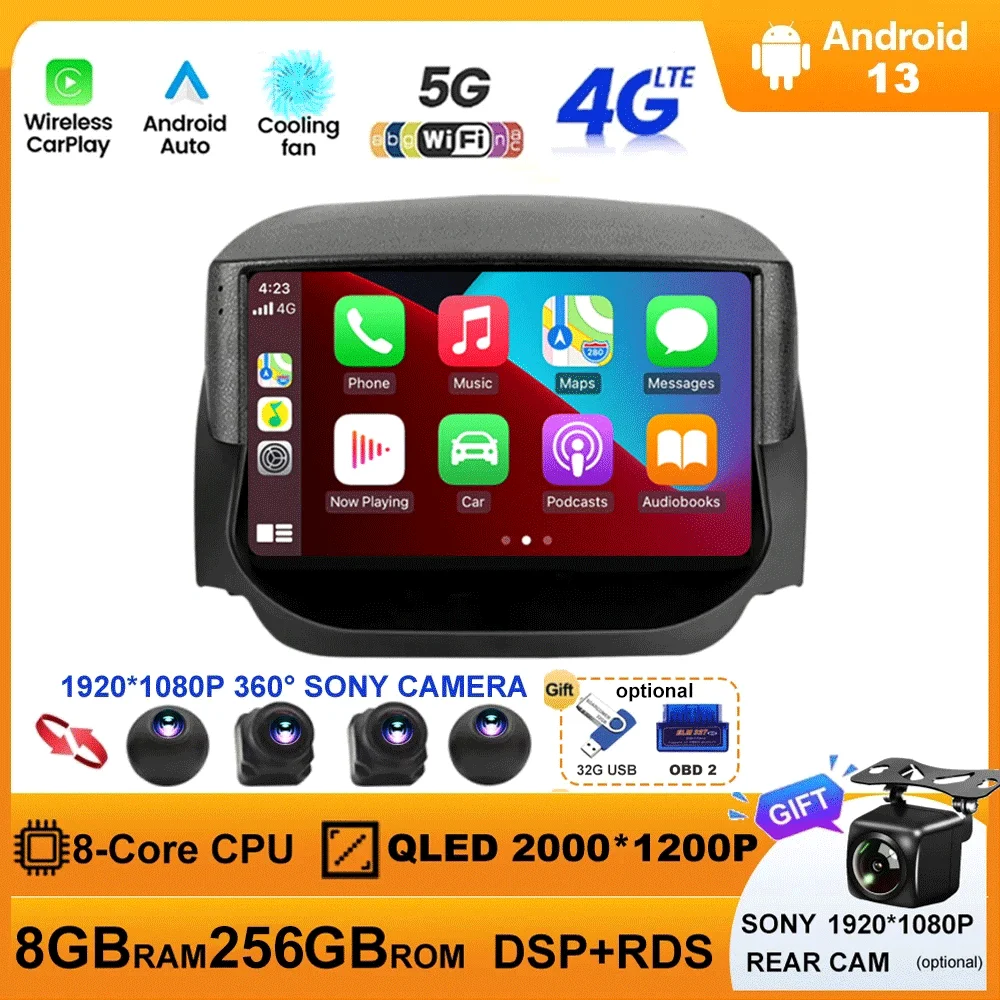 

Автомобильный радиоприемник 9 "Android 13 для Ford EcoSport 2013-2017 мультимедийный плеер 2 Din навигация GPS DSP RDS TB Carplay DVD