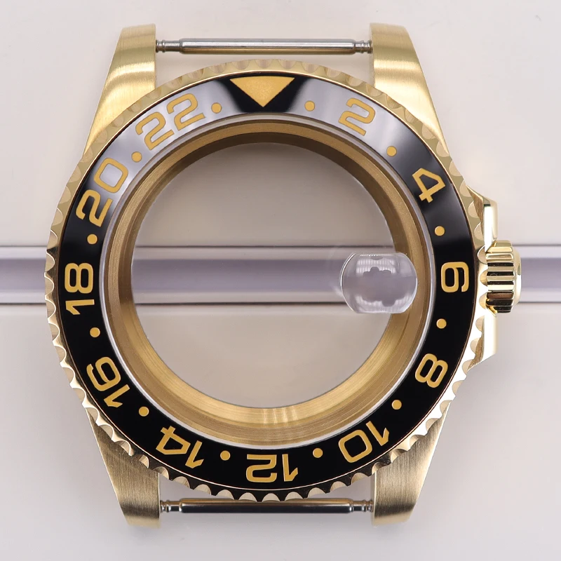 

Роскошный корпус для часов 40 мм с сапфировым стеклом, водонепроницаемый, для механизмов Seiko NH35, NH36, NH34, ETA2824, Miyota8215, циферблат 28,5 мм, корпус SUB GMT.