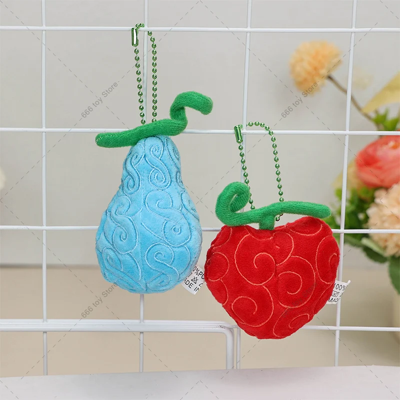 2 Styles One Piece Plush Keychain Tremor-Tremor Fruit Op-Op Fruit Small Pendant Soft Stuffed Toy Gifts for Birthday Gifts