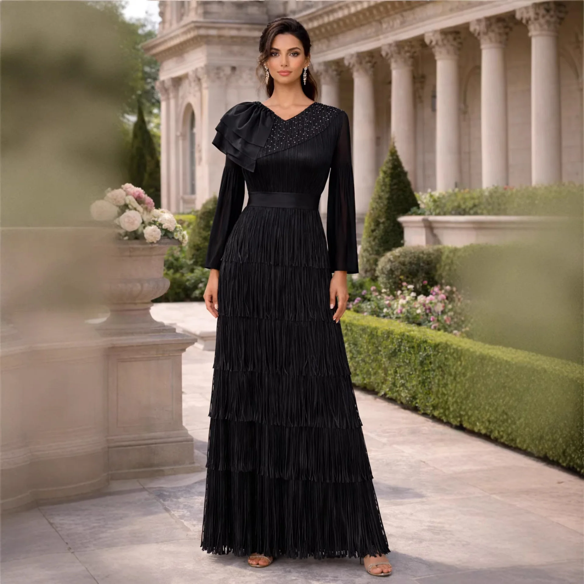 Black long sleeve maxi dress formal-AliExpress Black long sleeve maxi dress formal-AliExpress