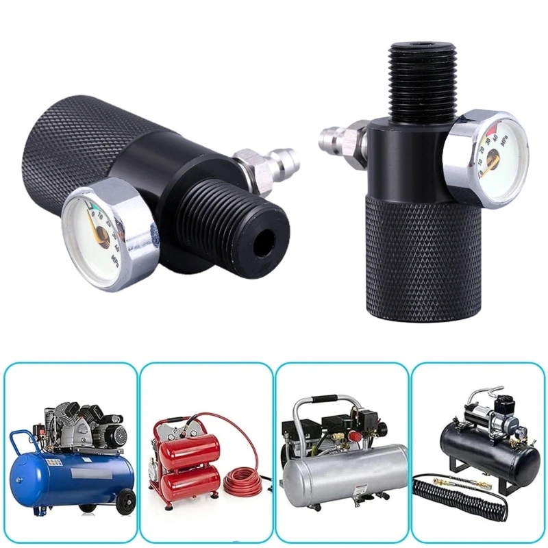 40MPa Inflator Adapter Fast & Reliable 40MPa Inflator Adapter with Male Connector & Illuminated Pressure Gauge Durable