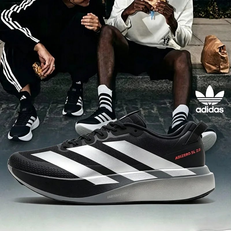 ADIDAS Authentic ADIZERO EVO SL Running Shoes Men's Black Lightweight Torsion Plate KK0313 with LIGHTSTRIKE Pro Midsole Free Shi