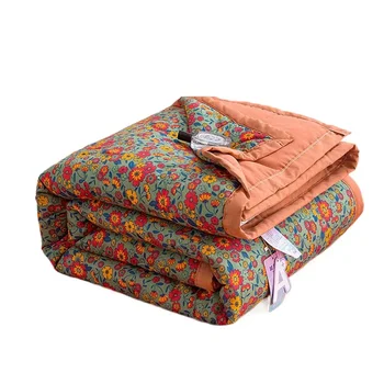 Skin-friendly summer cool quilt set or 1 piece quilt comfortable breathable air conditioning quilt lightweight summer quilt