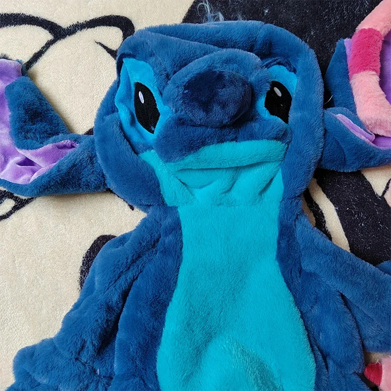 50/90cm Disney Lilo and Stitch Plush Toys Anime Plushie Stich Doll Kawaii Angel Pink Semi-finished Leather Holster Gift for Kids