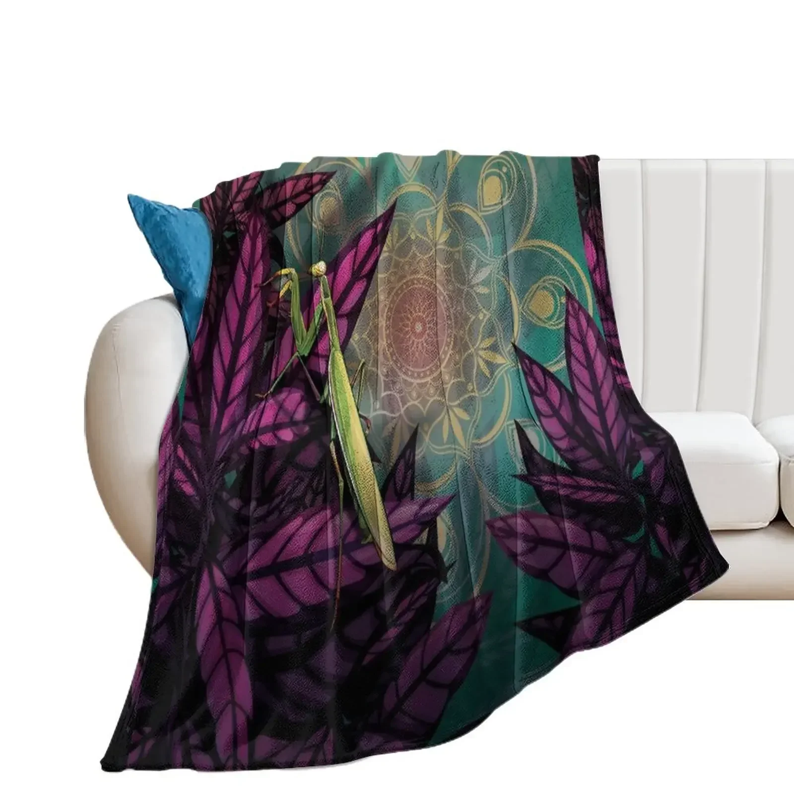 

Praying Mantis Throw Blanket Shaggy Fashion Sofas Luxury St Blankets