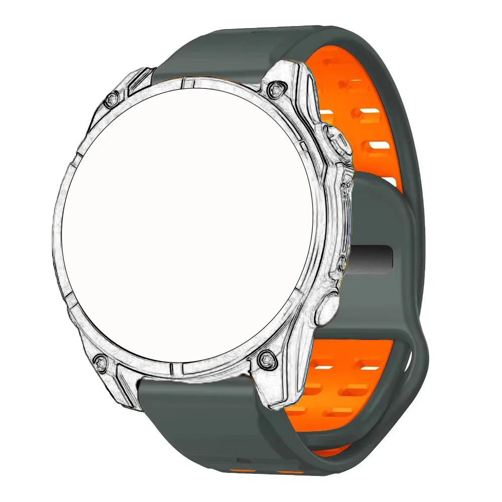 QuickFit 22/26mm Bracelet de montre en Silicone pour Garmin Fenix8 7X 7 Pro 6X 6 Pro 5X 5 Plus Enduro3 Bracelet approche S70-47mm
