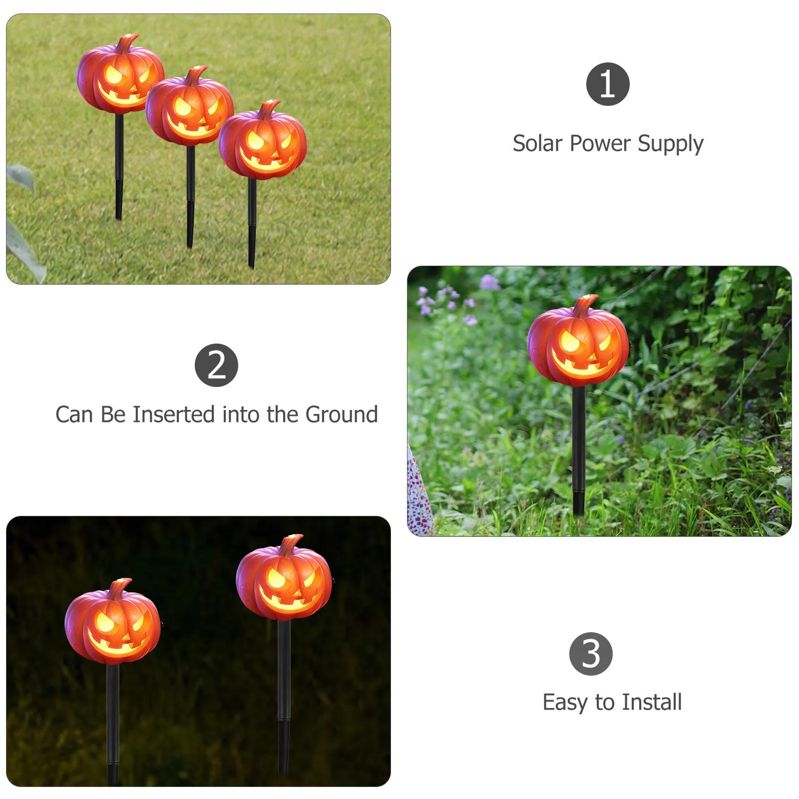 

10 Sets Solar Ground Plug Light Stakes Plastic LED Landscape Lighting Accessories Outdoor Replacement