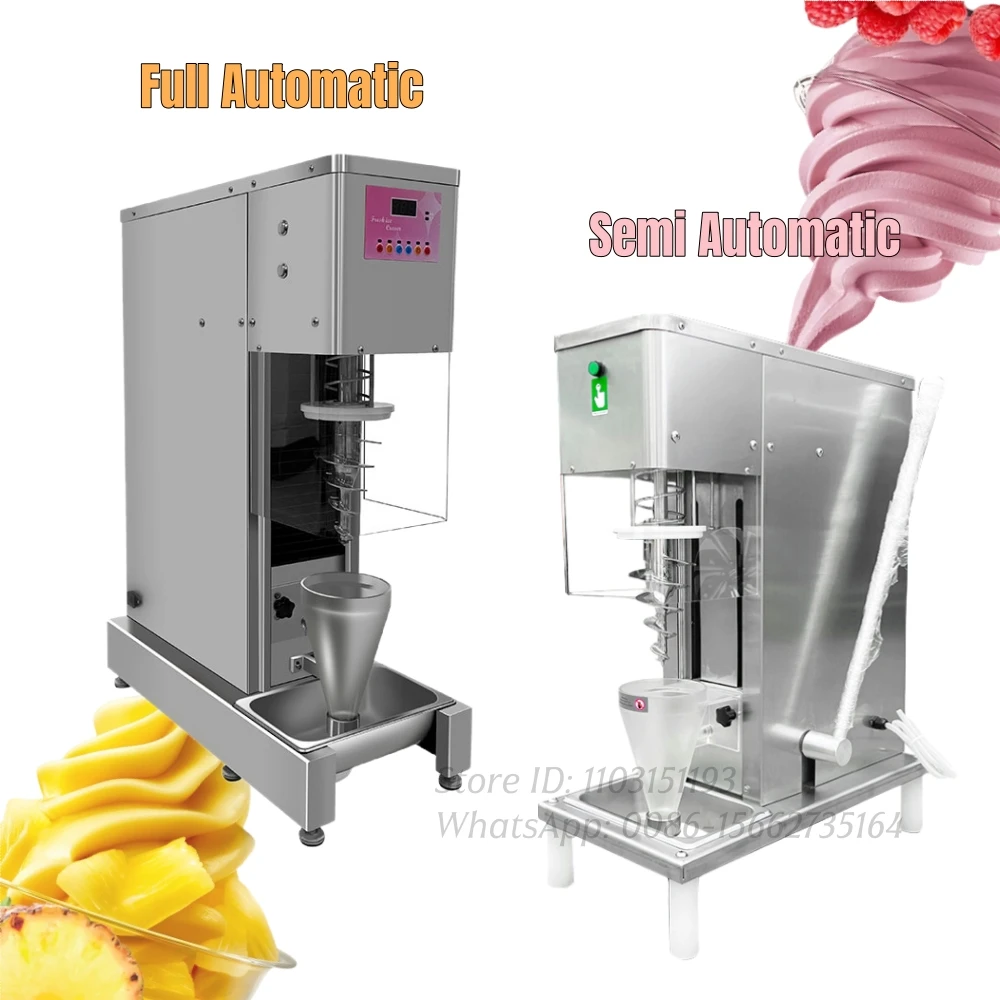 Full Automatic Swirl Drill Fruits Ice Cream Machine Frozen Yogurt Ice Cream Mixer Real Fruit ACAI Swirl Ice Cream Blender