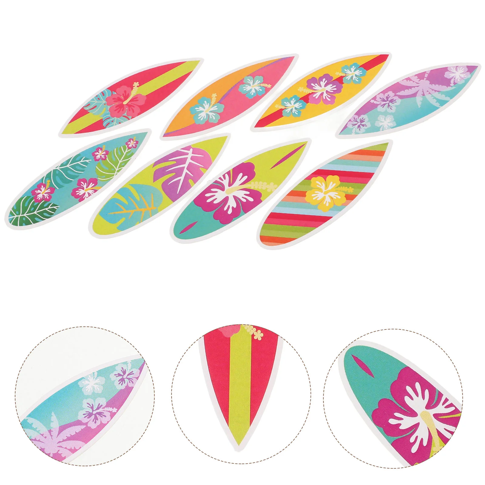 

16 Pcs Surfing Party Decorations Cake Insert Summer Beach Pool Cupcake Toppers Hat Picks Baby