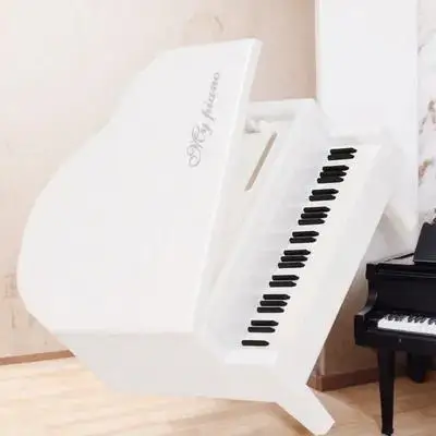 

White Piano Ornaments Mini Figure ABS Material Desk Table Bookcase Shelf Decor Photo Prop Home Decoration Mini Piano Ornament