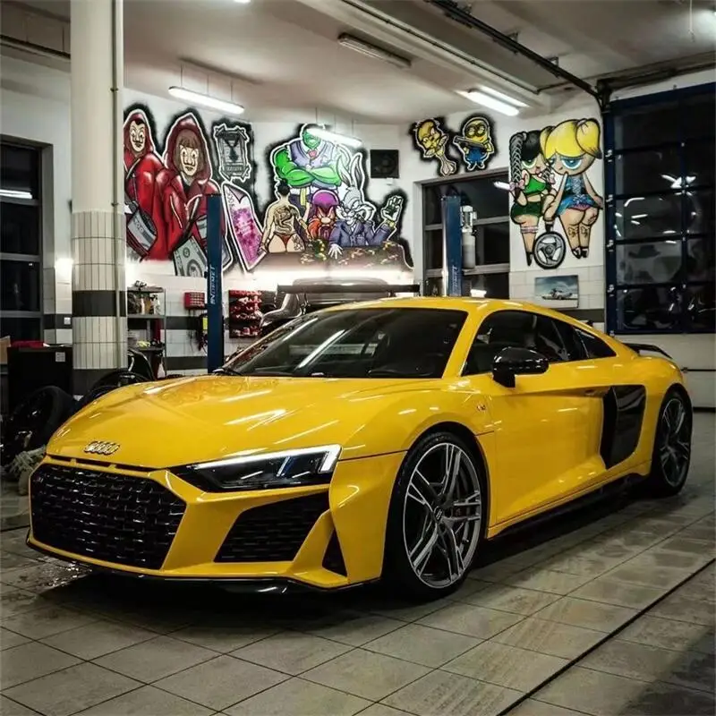 

Collector Style PP Material Front Bumper Grill and Carbon Fiber Front Lip for Audi R8 2017-2023 Body Kit