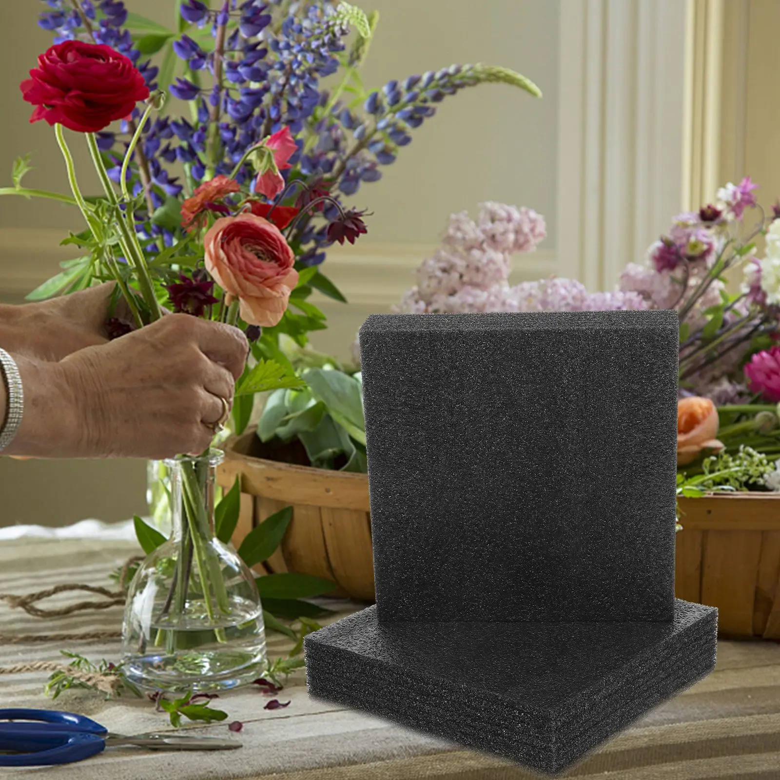 2Pcs Black Pearl Cotton Foam Pad for Packaging Liner Crafts Material Lightweight Wear Resistant Tearable Expanding Foam