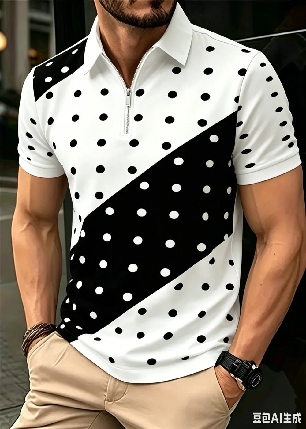Fashion Round Dot Pattern Men's Polos T-Shirts Summer Short Sleeve 3D Printed Male Street POLO Tee 6XL Plus Size Casual Tops