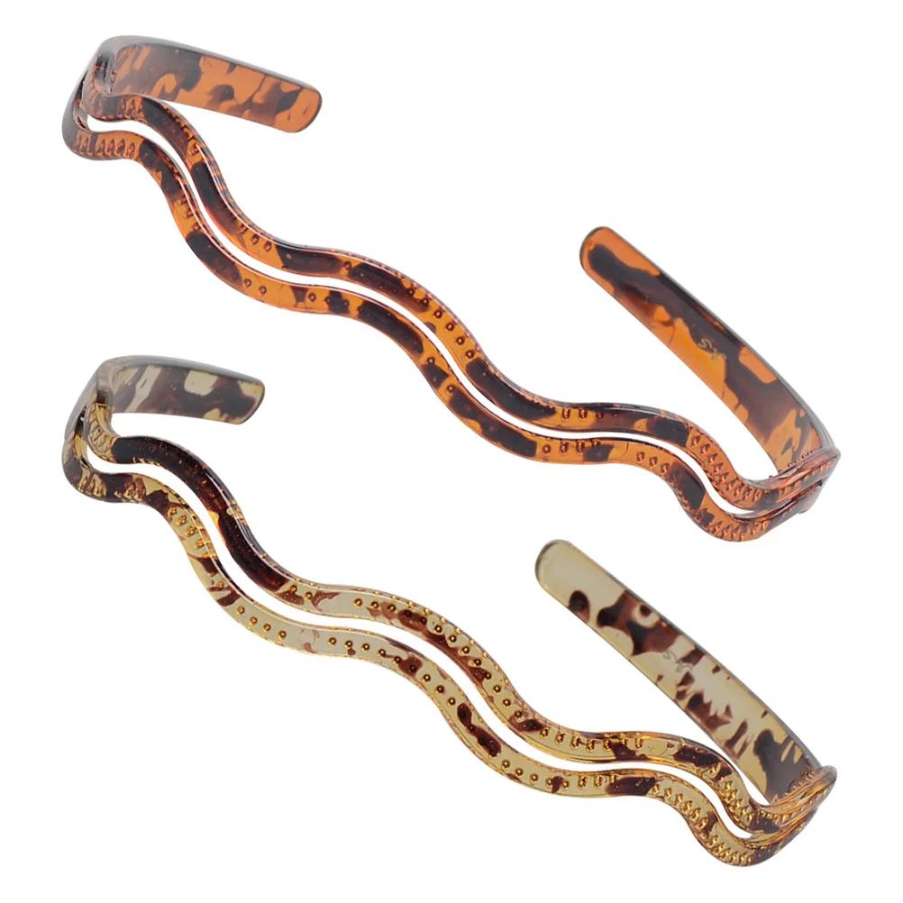 2 Pcs Toothed Headband Miss Girl Headbands Hairpin Resin Bandana for Face Washing