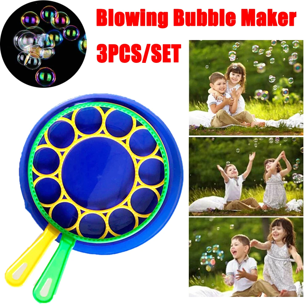 3Pcs/Set Garden Outdoor Fun Games Giant For Kids Bubble Wand Tool Magic Big Bubble Bubble Blow Maker Bubble Blower