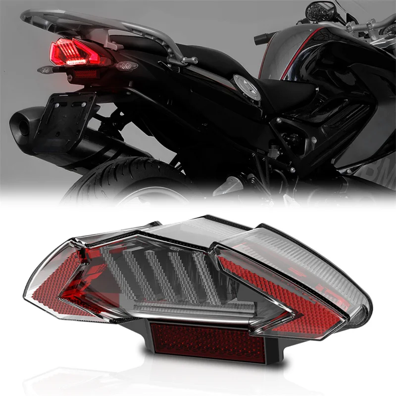 E24 Motorcycles Rear Tail Light For BMW R1200GS F800 G650 F650 GS Dakar R S ST ADV Brake Lamp DRL Stop Light E-Mark Taillight