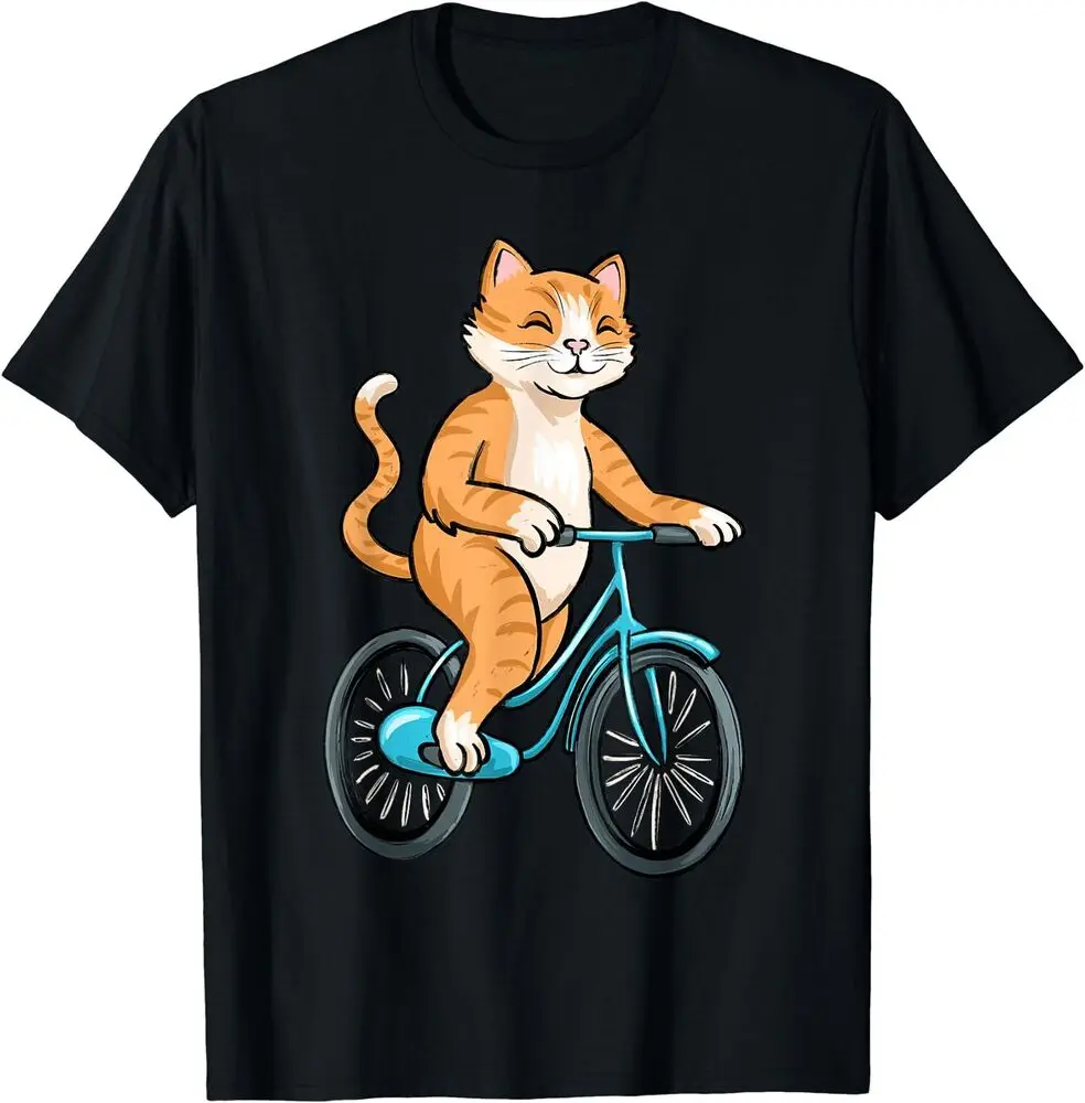 

Cat Riding Bike, Cat Lover T-Shirt Anime Graphic T-shirts For Men Clothing Women Short Sleeve Tees New Arrival Unisex Summer