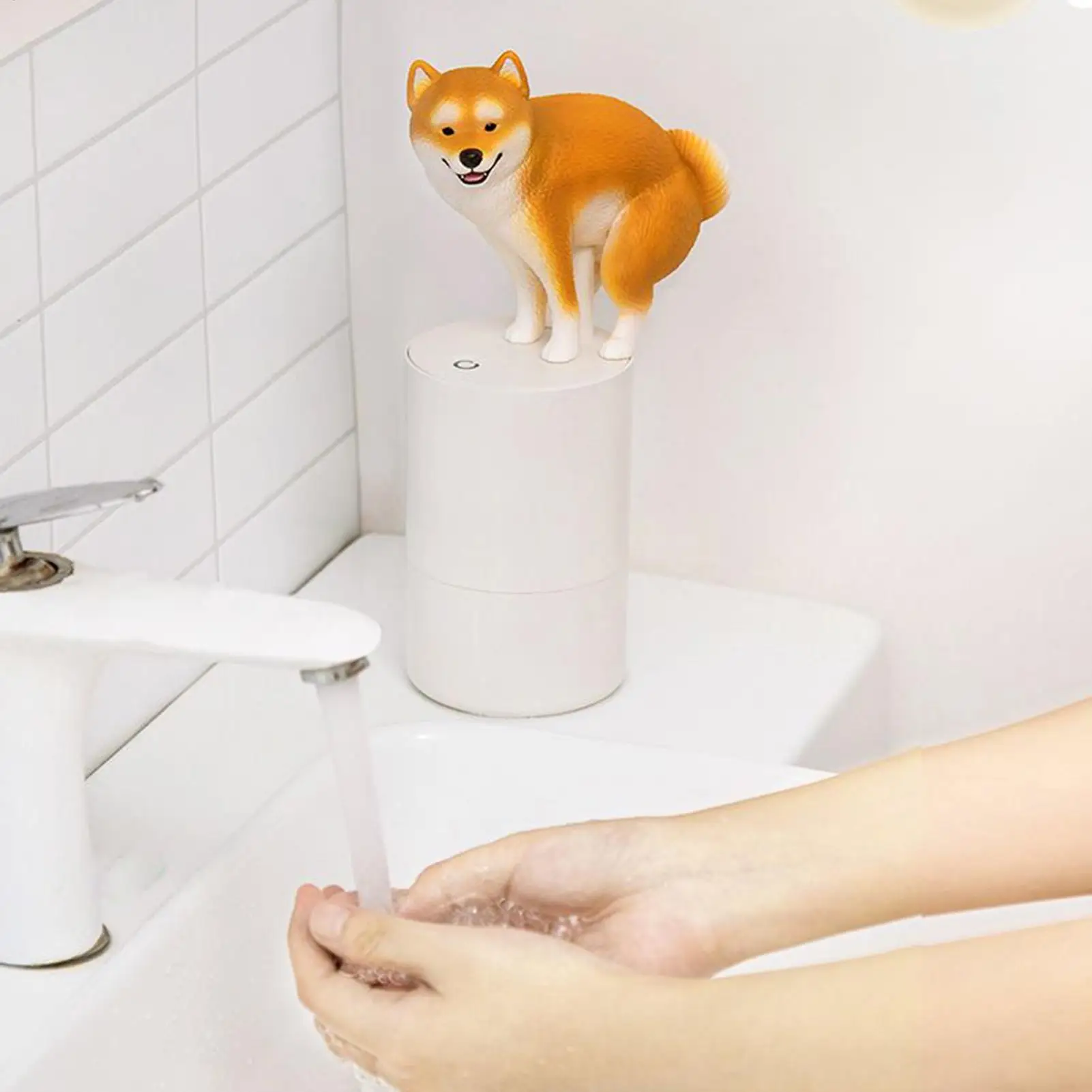 

Автоматический бесконтактный дозатор мыла, инфракрасный насос для легкого ополаскивания пены, датчик в форме собаки, насос для мыла без помощи рук, декор для ванной комнаты