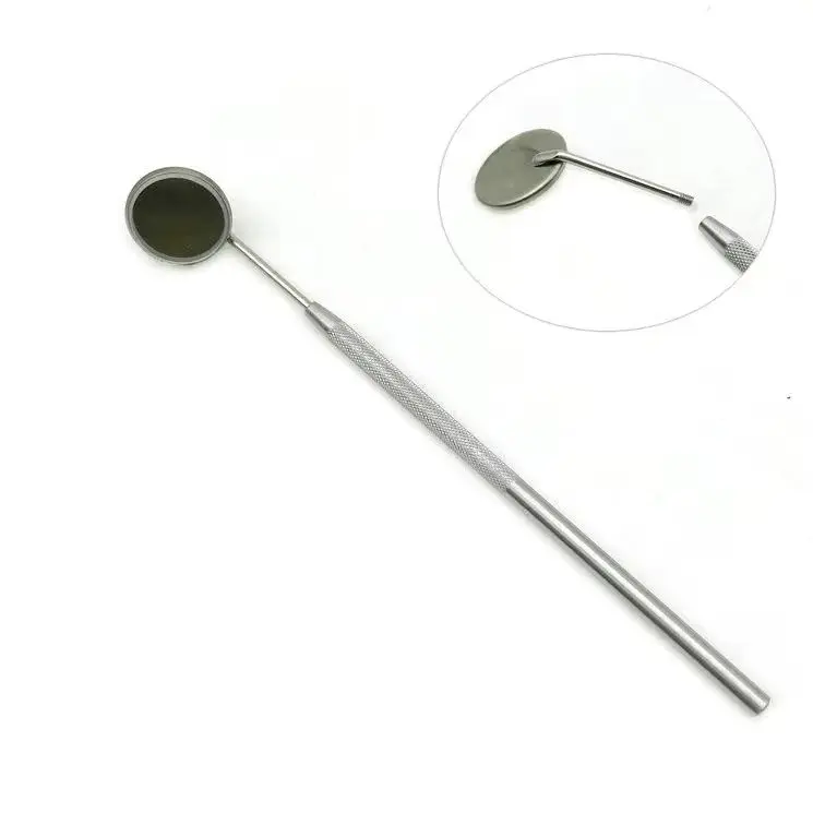 

Stainless Steel Dental Mouth Mirror with Handle Dental Hygiene Instrument Dental Pick Lab Dentist Prepare Tool