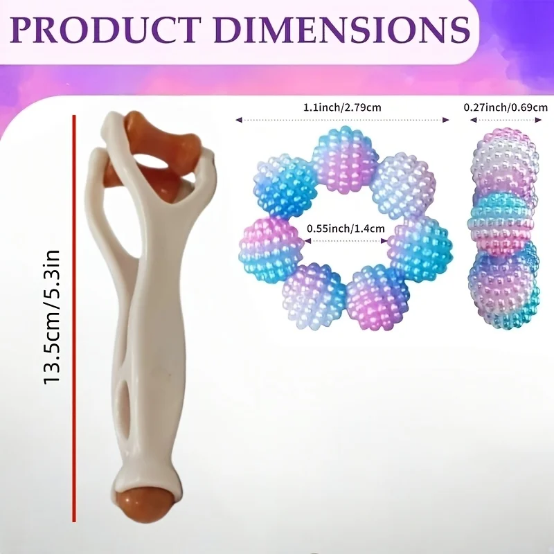 3 Set Spiky Finger Rings Massager Gradient Color For Adult Relax Tool Home Outdoor School Office Travel Surprise Gift