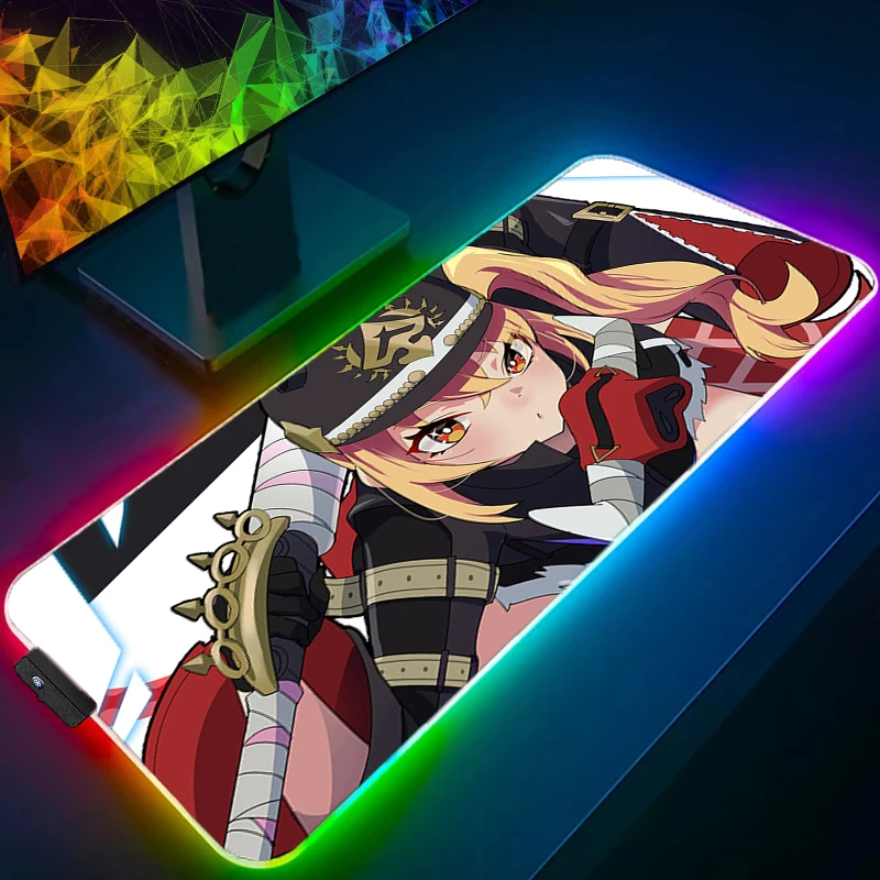 

Светодиодный компьютерный коврик для клавиатуры Varmilo RGB коврик для мыши аниме игровые аксессуары настольный геймер настольный коврик Zenless Zone Zero Lucy коврик для мыши