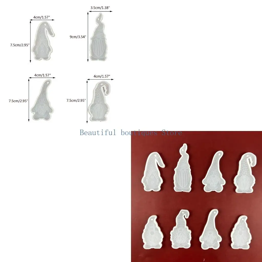 

U4LF 8 шт./компл. гном карлик смола форма эпоксидная силиконовая форма DIY ожерелье изготовление ювелирных изделий