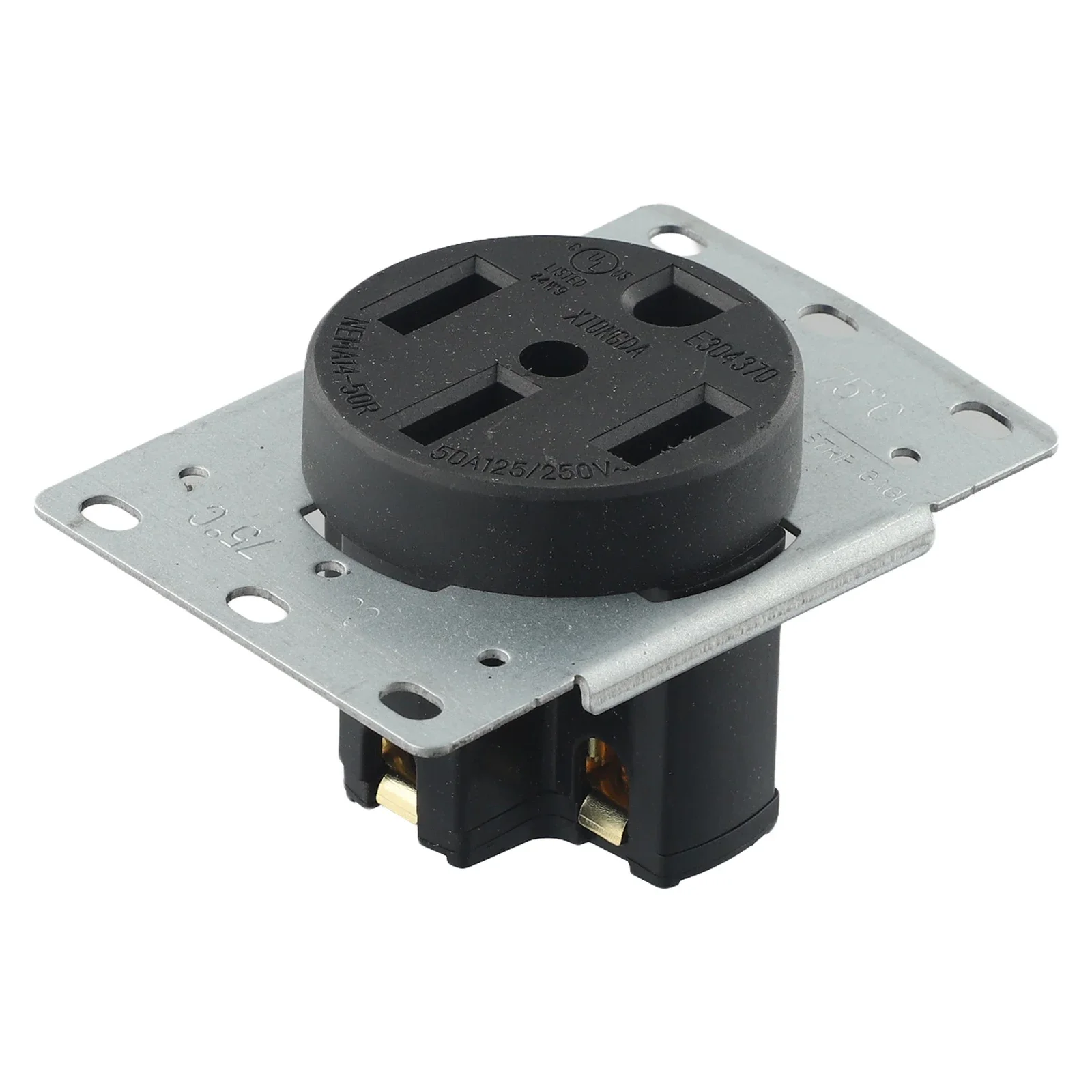 50A Flush Mount For NEMA 1450R Receptacle 125/250V 3 Pole 4 Wire Grounding for Power Distribution and Mechanical Equipment