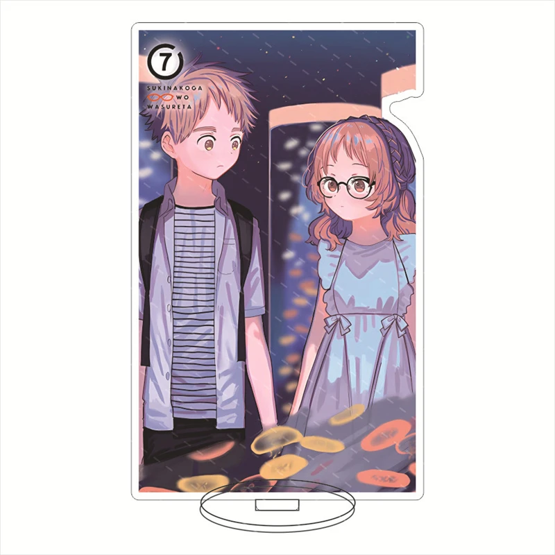 الفتاة التي أحبها ننسى نظاراتها أنيمي الاكريليك حامل الشكل Ai Mie Kaede كومورا حامل لوحة تأثيري الدعامة ديكور الرسوم المتحركة الهدايا #3