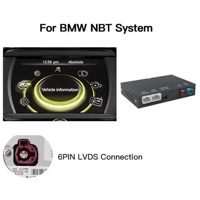 CARABC Draadloze Android carplay Spiegel Bmw Mini CIC NBT R55 R56 R57 R58 R59 R60 R61 Clubman Countryman Hardtop Cooper, Android