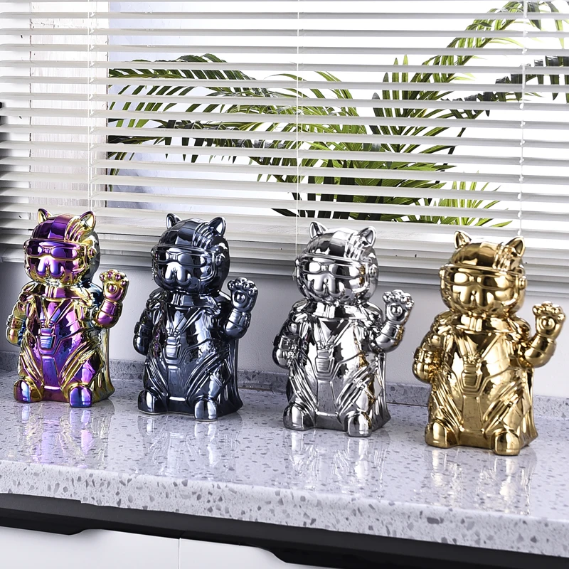 

1pcs 10.4 Inch Ceramic Treasure Cat Money Storage Can, Minimalist Design for Home Decor, Bedroom, Party Wedding GiftsLiving Room