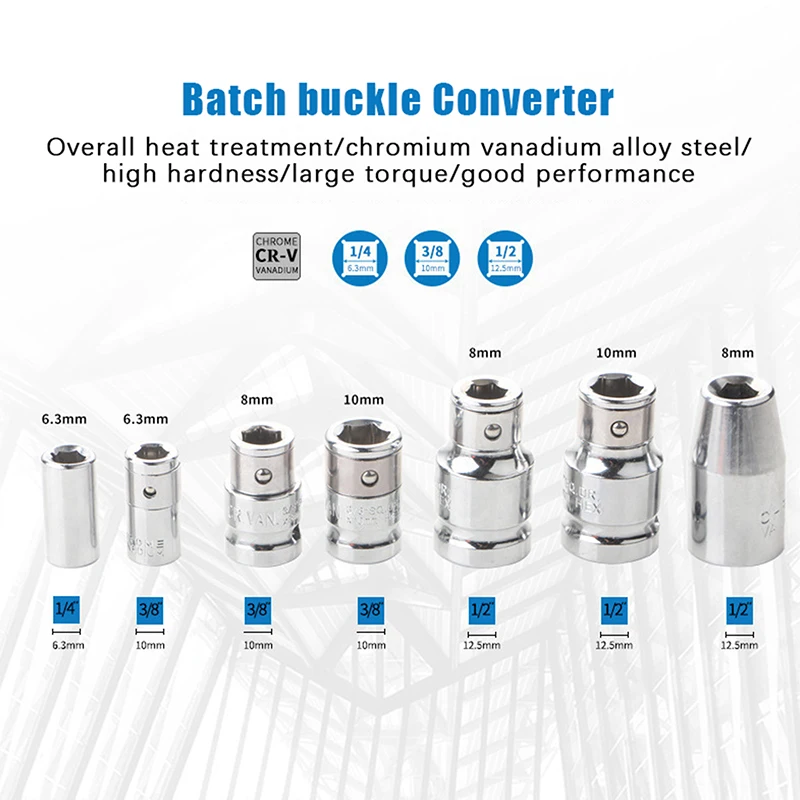 Hex Shank Socket Bits Converter Socket Adapter Impact Socket Conversion Adapter Tool Install Replace Repair Tools